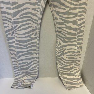 NWT Gottex slimming and tummy compression leggings M, light grey/white, animal